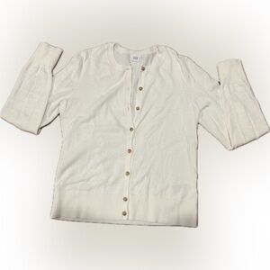 WHITE Gap crewneck cardigan